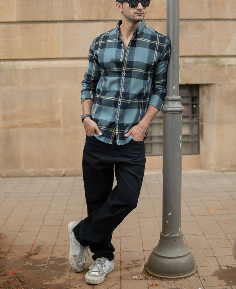 Grey Flannel Checks Shirt