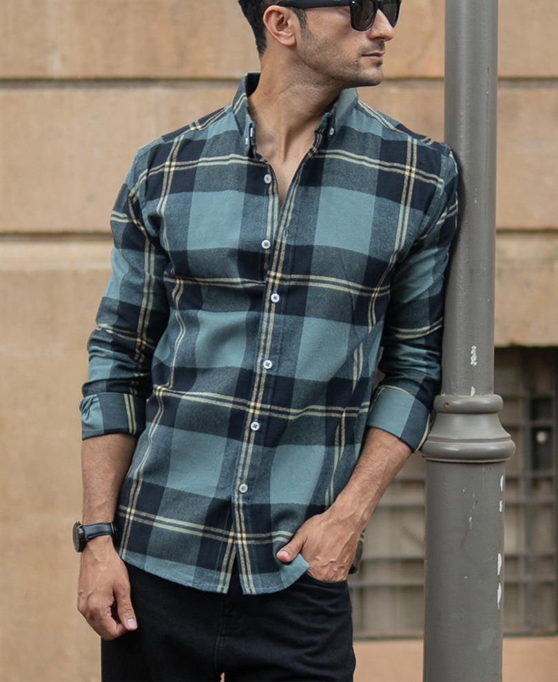 Grey Flannel Checks Shirt