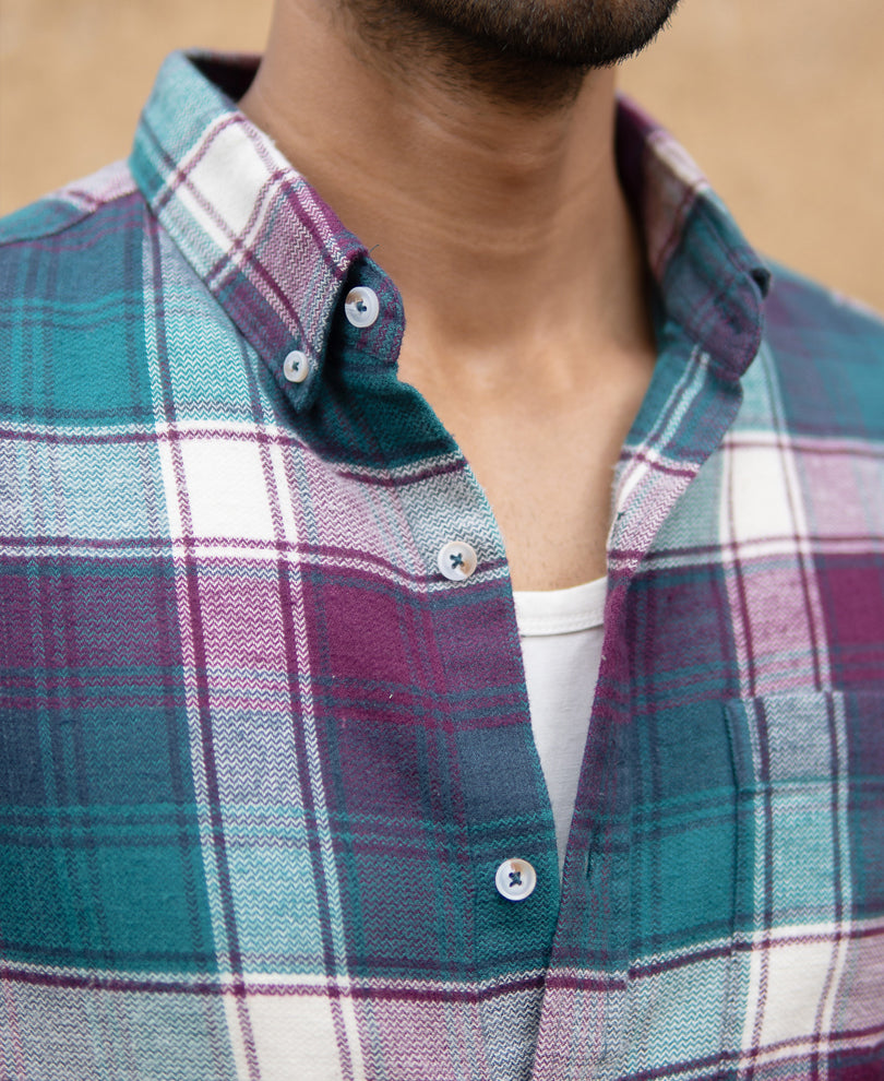Multicolour Structured Checks Shirt