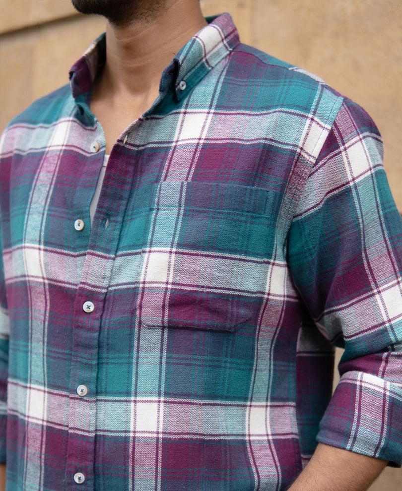 Multicolour Structured Checks Shirt