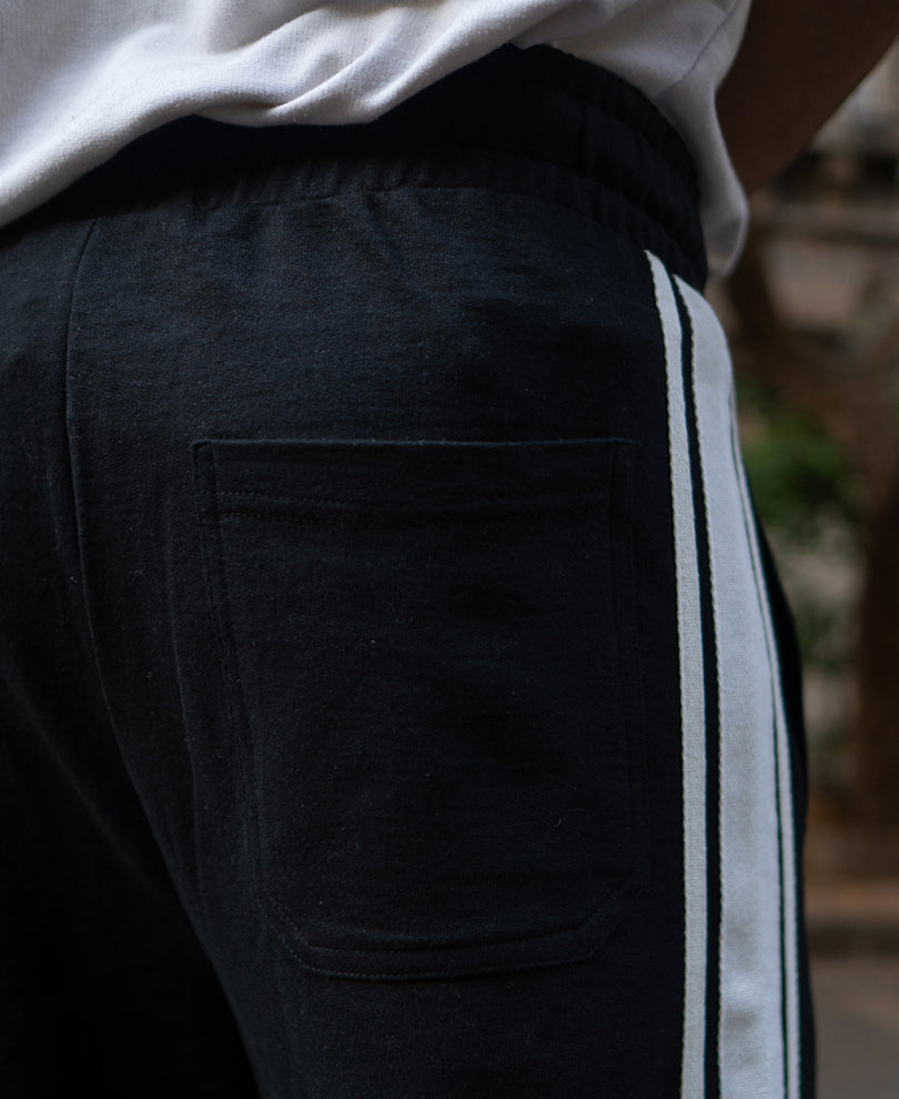 Black Trackpant With Contrast Patch
