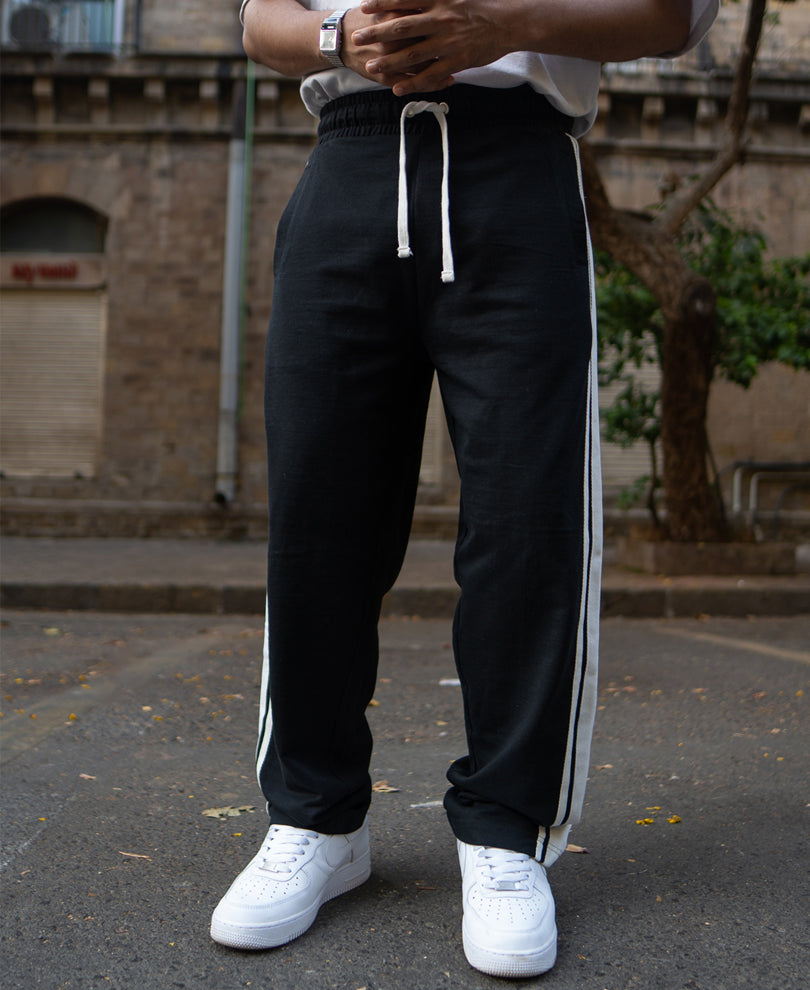 Black Trackpant With Contrast Patch