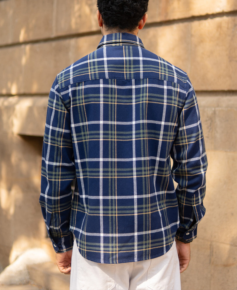 Navy Checks Shirt