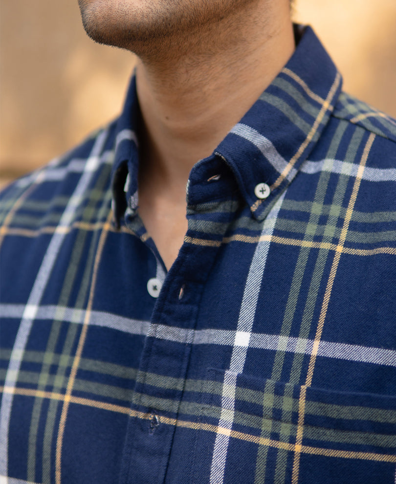 Navy Checks Shirt