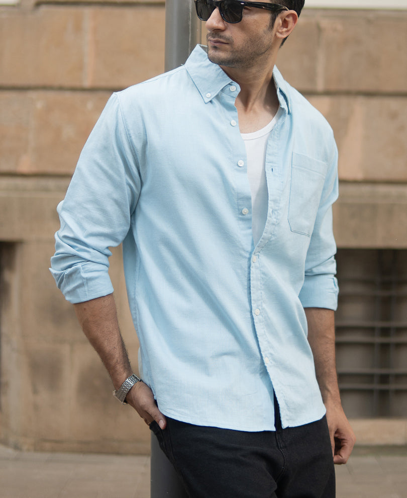 Light Blue Lightweight Cotton Shirt