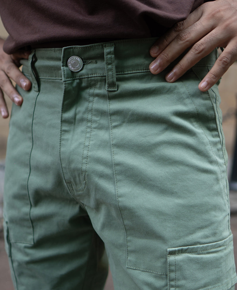 Olive Cotton Cargo Pant
