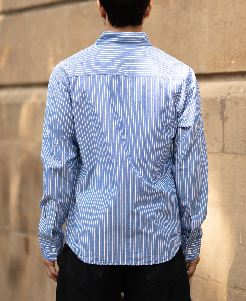 Blue Lightweight Striped Shirt