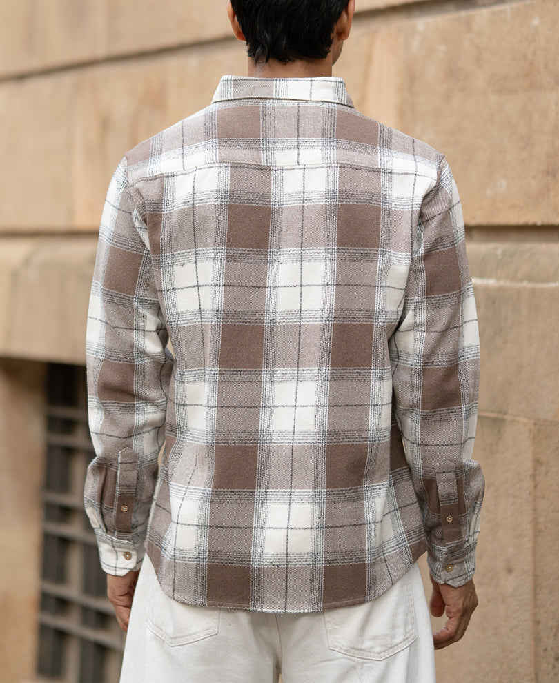 Light Brown Checks Shirt