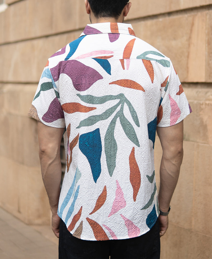 Multicolour Structured Printed Shirt