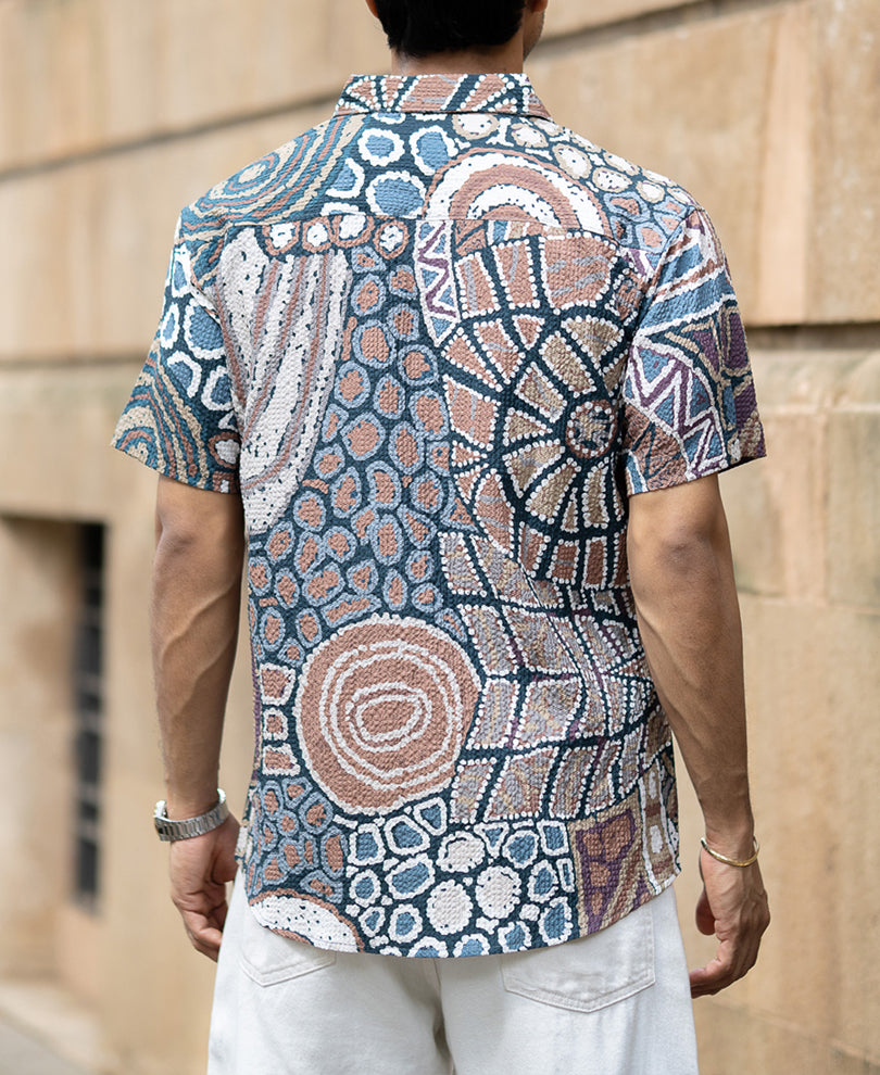 Multicolour Abstract Structured Print Shirt