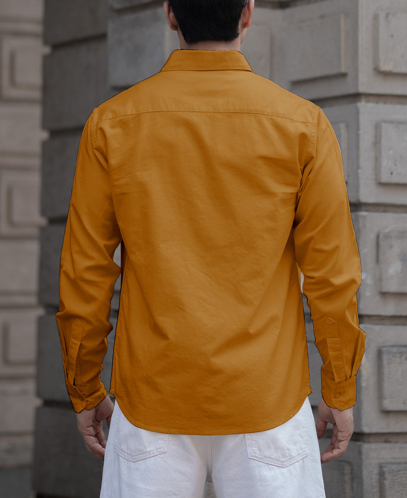 Mustard Cotton Oxford Shirt