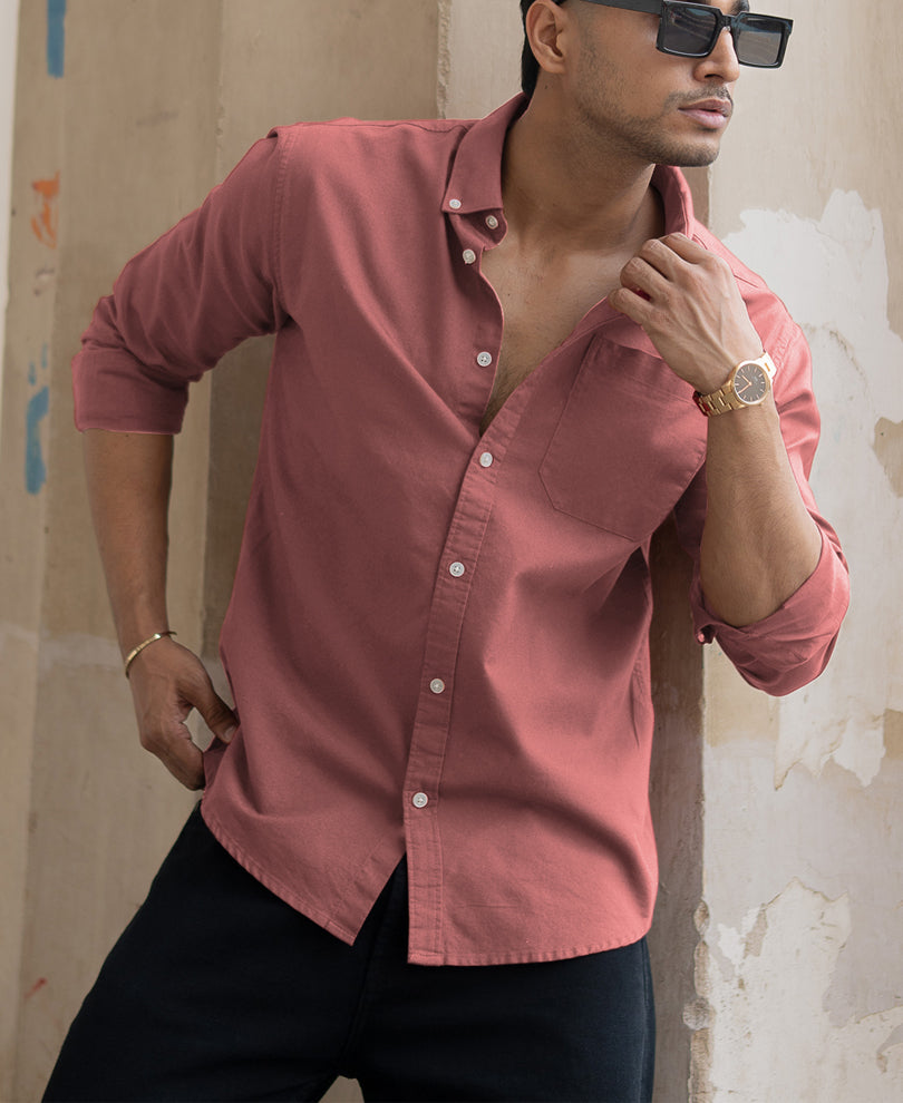 Dusty Rose Lightweight Cotton Shirt