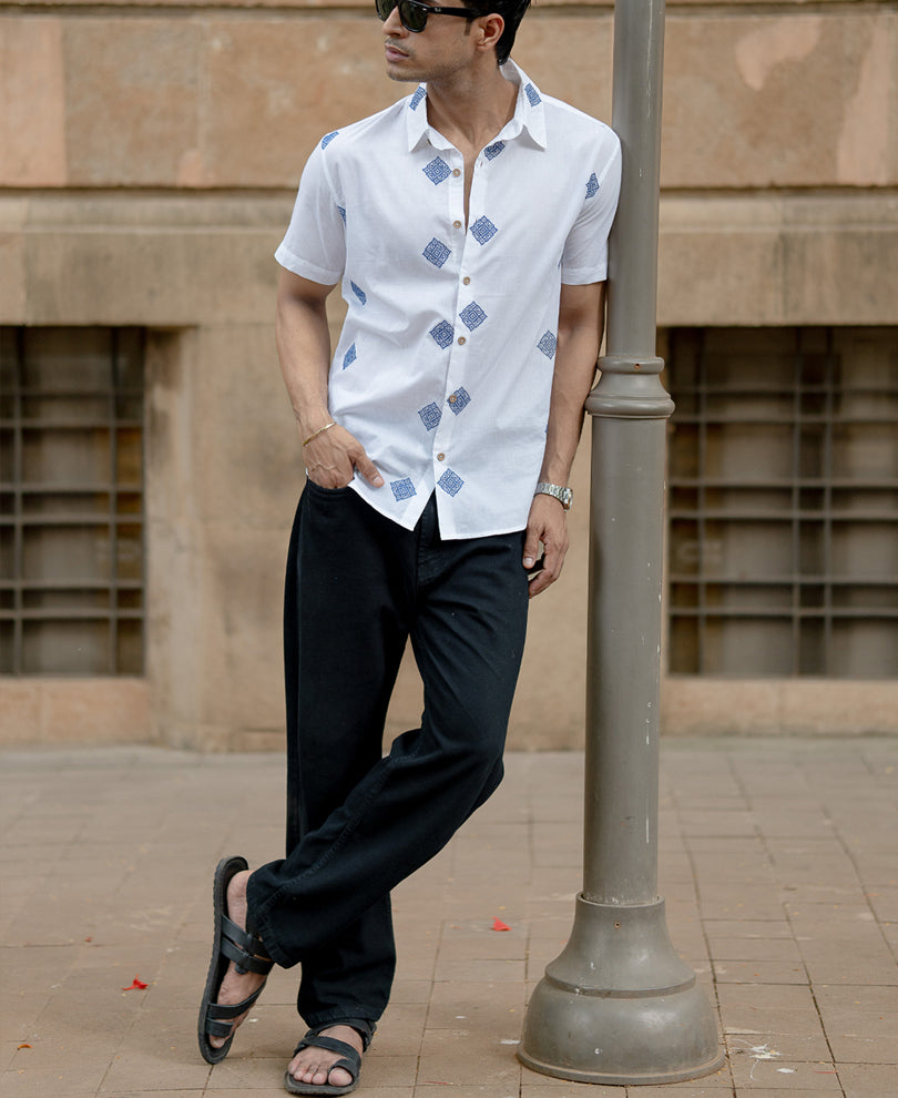 White Embroidered Shirt