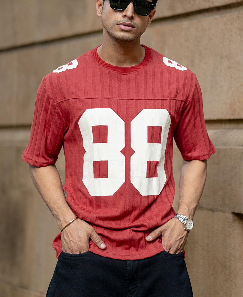 Brick Printed Structure T-Shirt