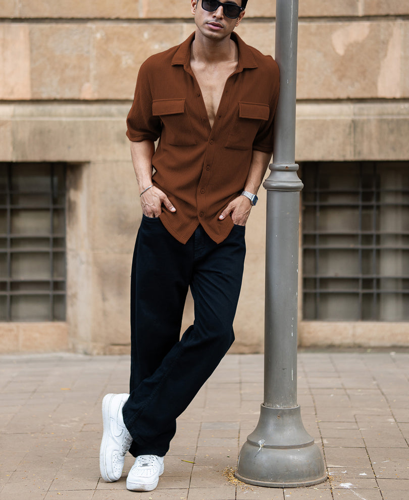 Brown Shirt With Pockets