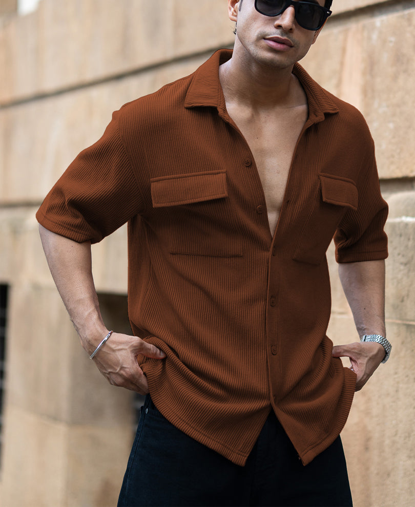 Brown Shirt With Pockets