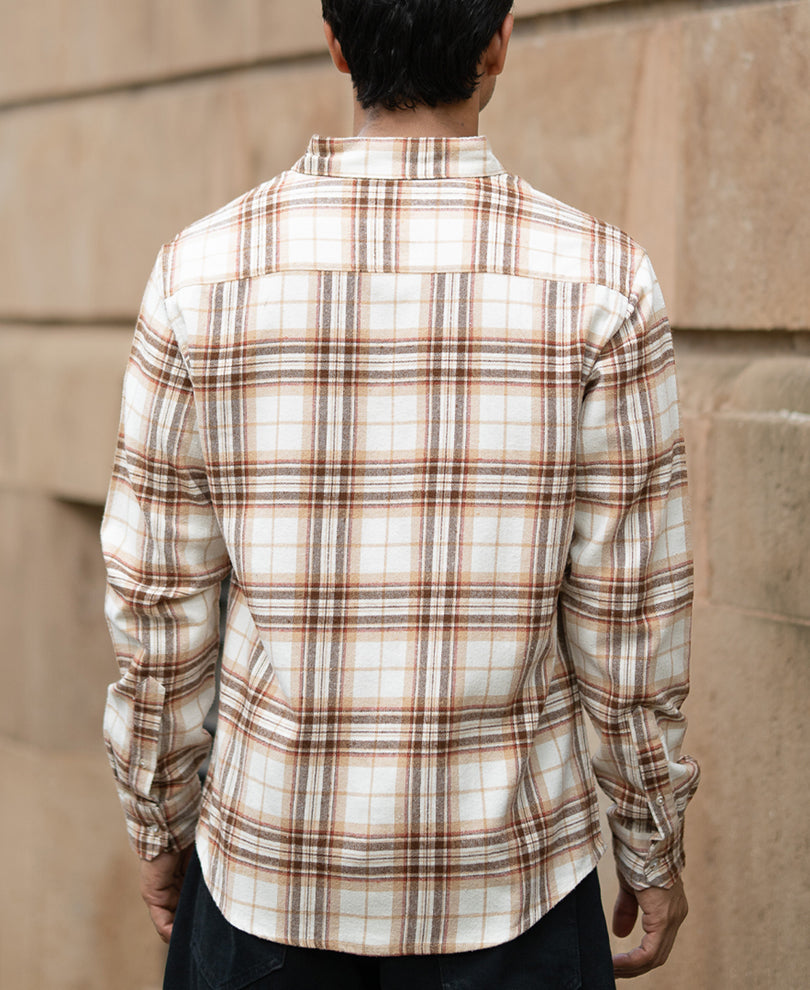 Beige Checks Shirt