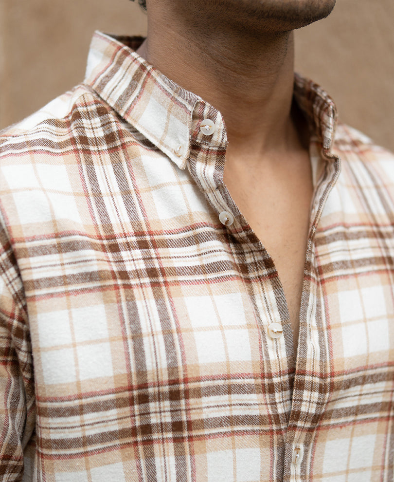 Beige Checks Shirt
