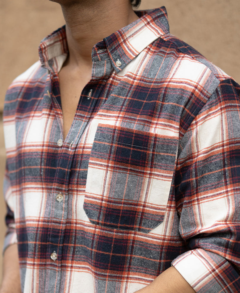 Multicolour Checks Full Sleeves Shirt With Pocket