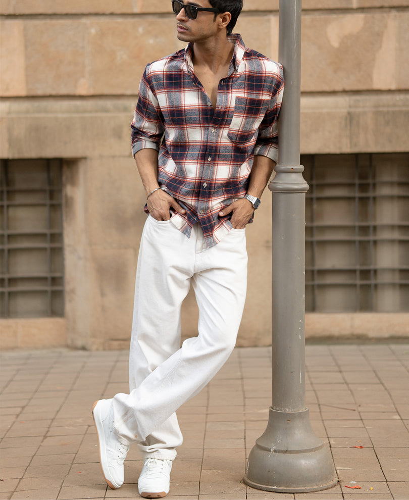 Multicolour Checks Full Sleeves Shirt With Pocket