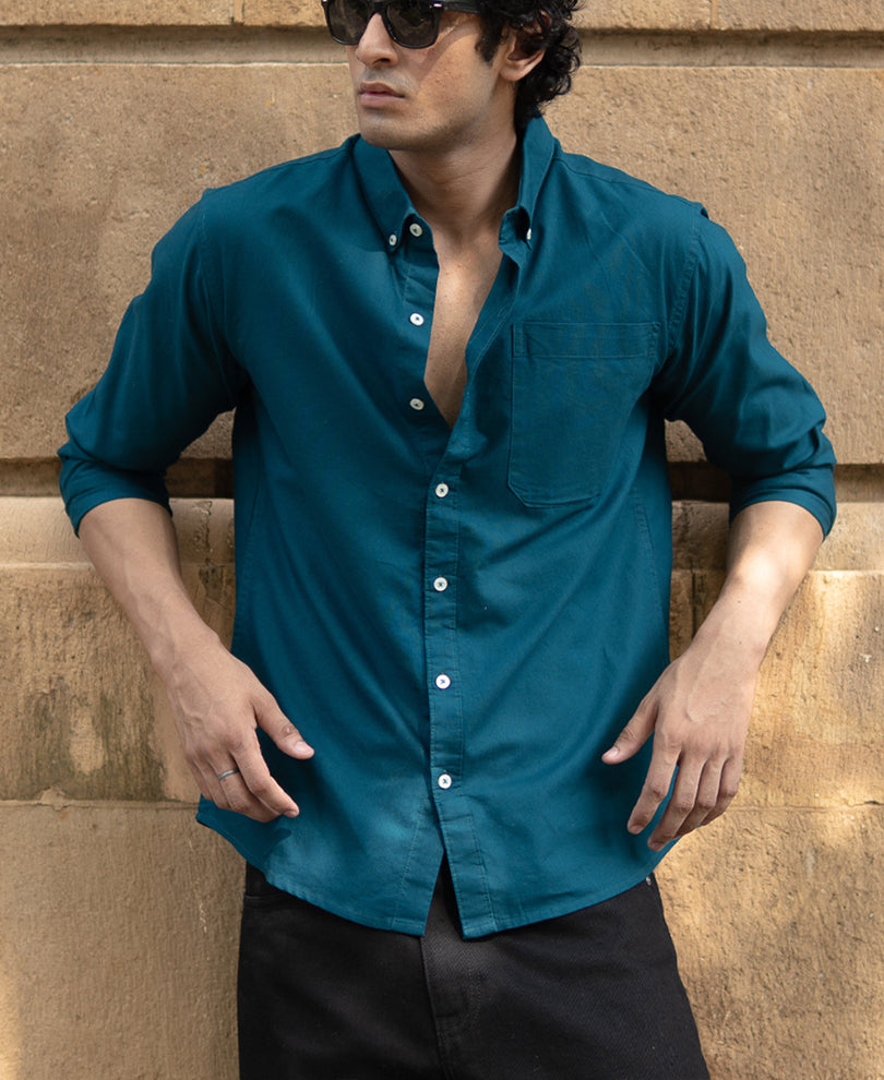 Teal Lightweight OxfordÂ Shirt
