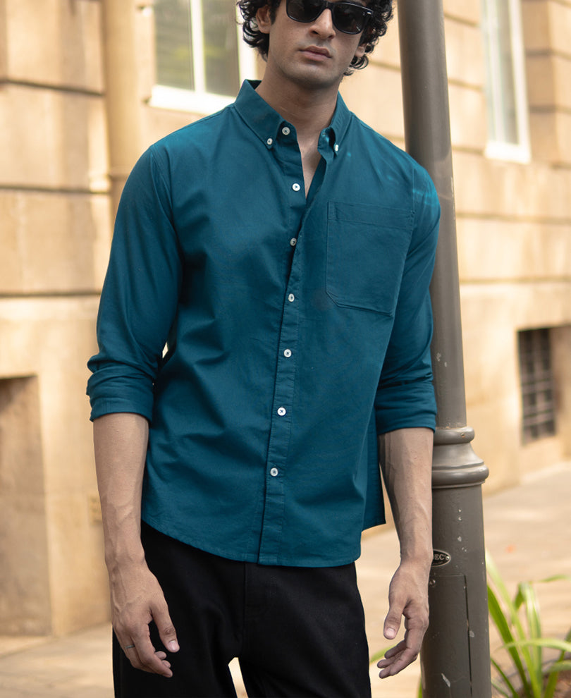 Teal Lightweight OxfordÂ Shirt