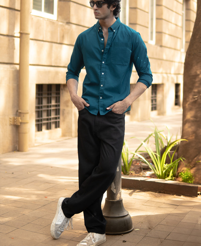 Teal Lightweight OxfordÂ Shirt