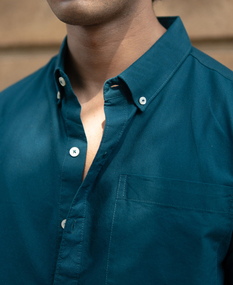 Teal Lightweight OxfordÂ Shirt
