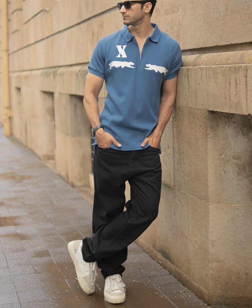 Dark Sky Embroidered Polo T-Shirt