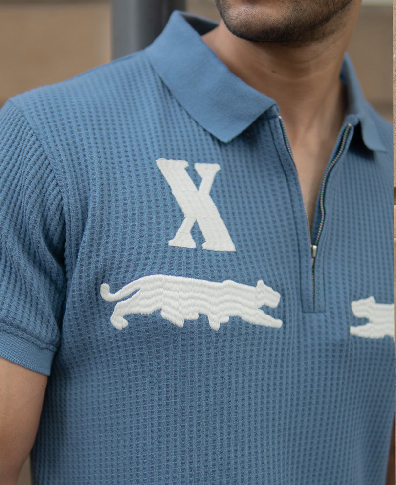 Dark Sky Embroidered Polo T-Shirt