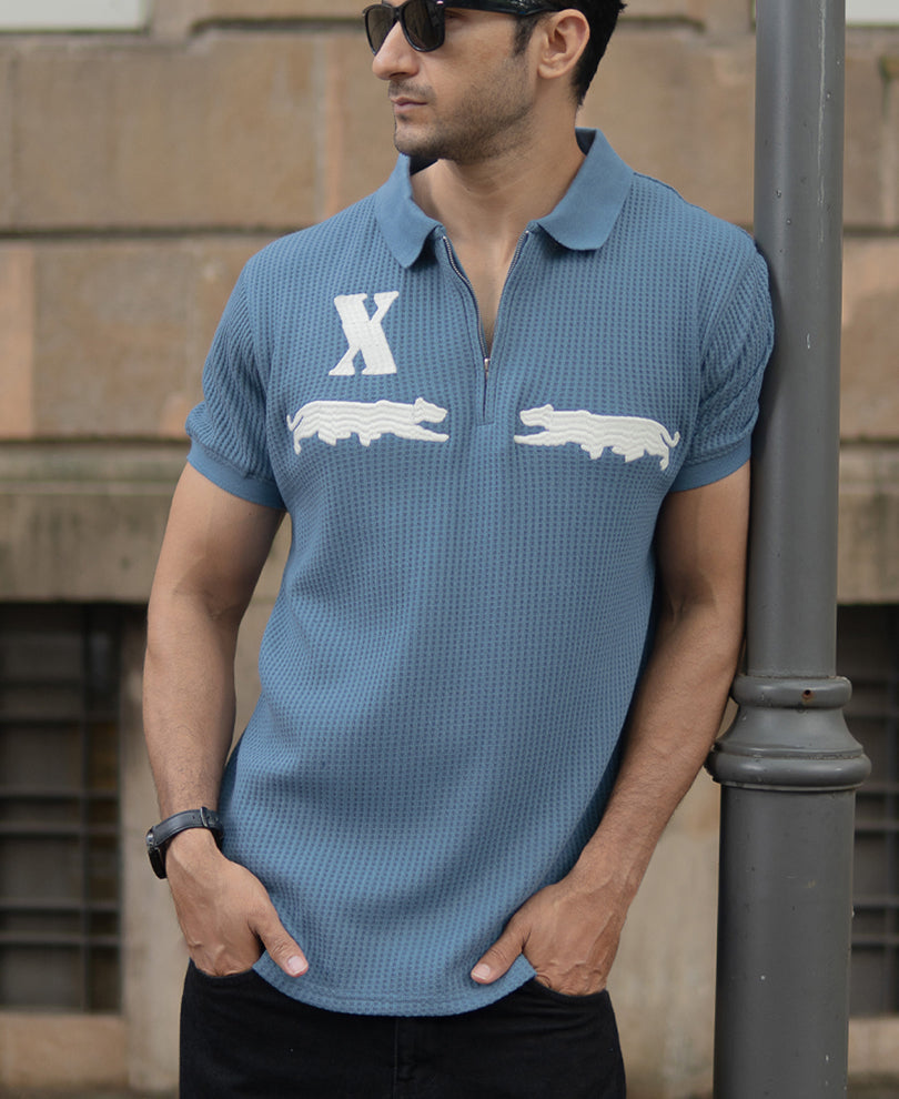 Dark Sky Embroidered Polo T-Shirt