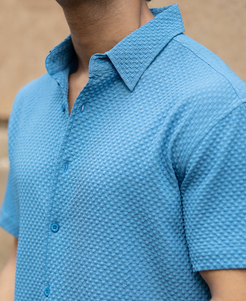 Mid Blue Structured Shirt