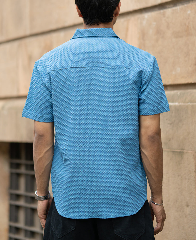 Mid Blue Structured Shirt