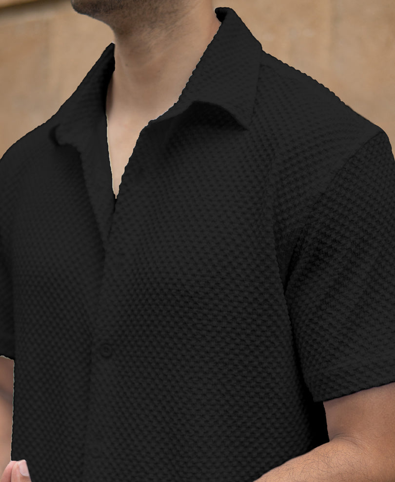 Black Structured Shirt