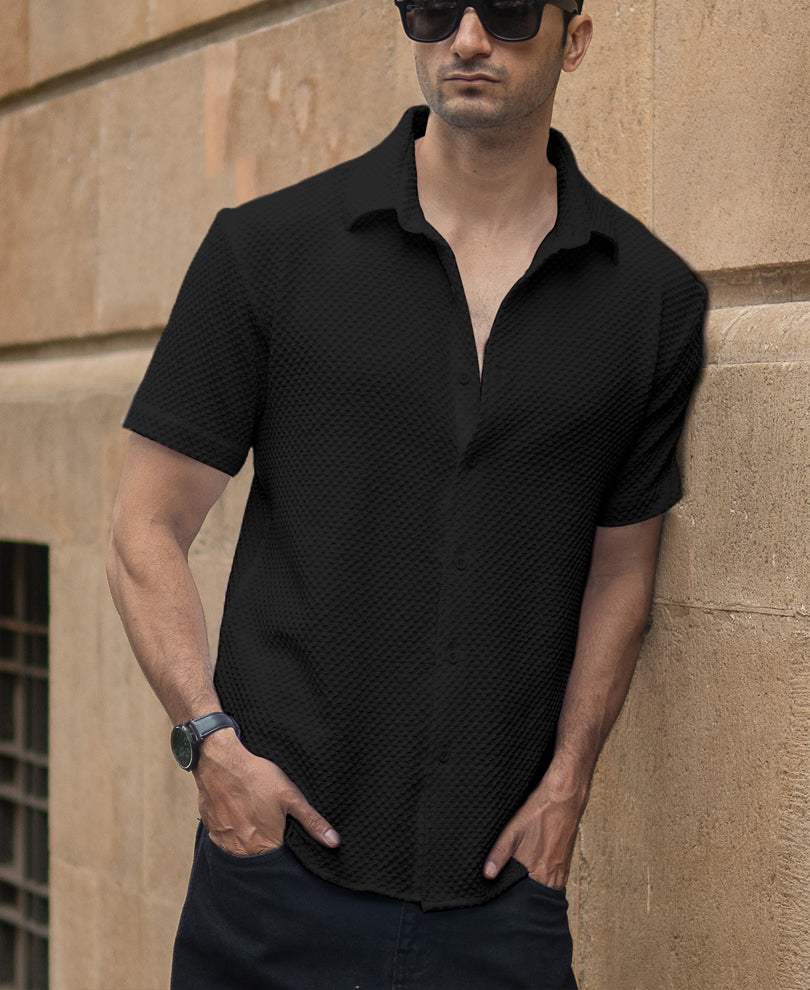 Black Structured Shirt