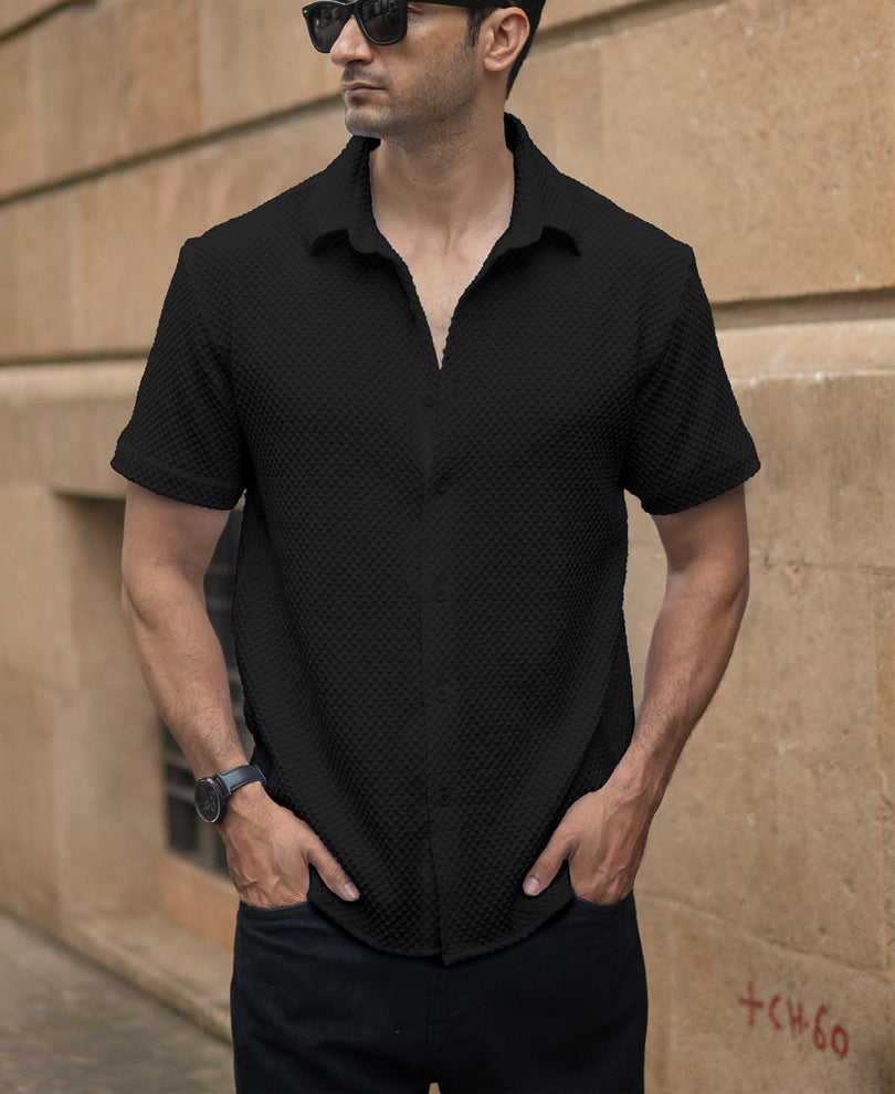 Black Structured Shirt