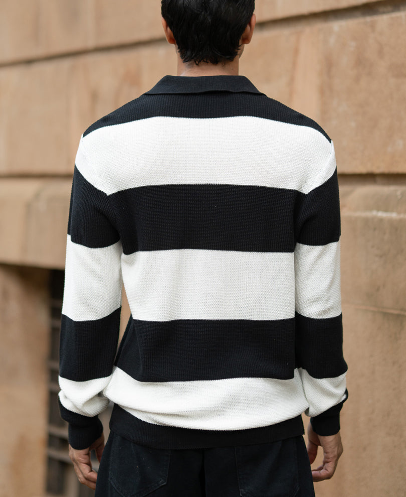 Black And White Striped T-Shirt