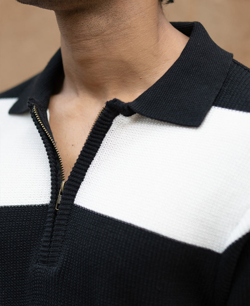 Black And White Striped T-Shirt