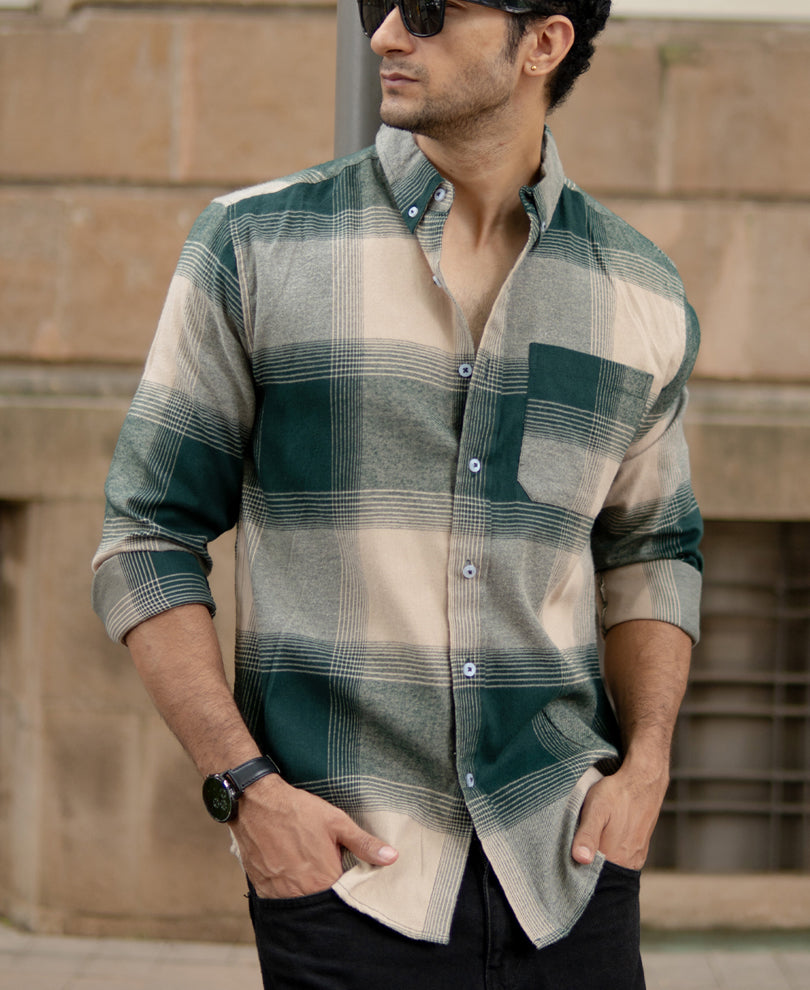 Green Checks Lightweight Shirt
