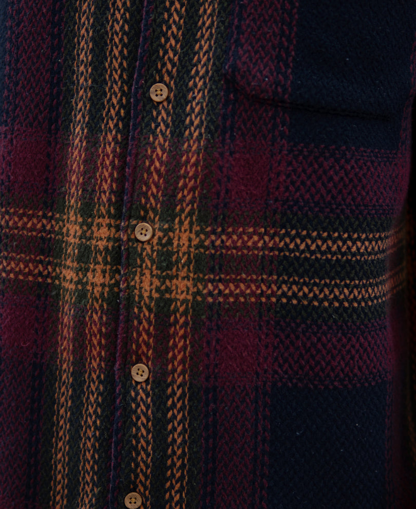 Multicolour Structured Checked Full Sleeves Shirt