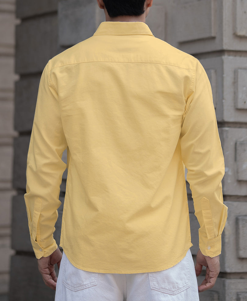Yellow Cotton Oxford Shirt