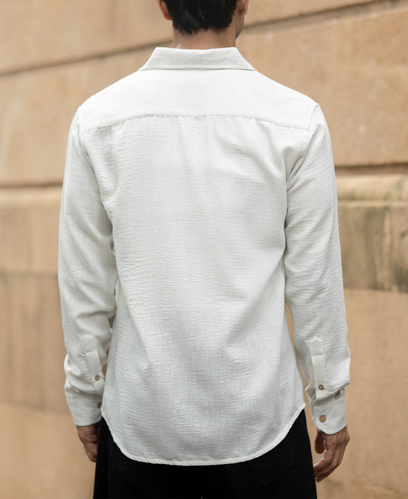 Cream Lightweight Structured Shirt