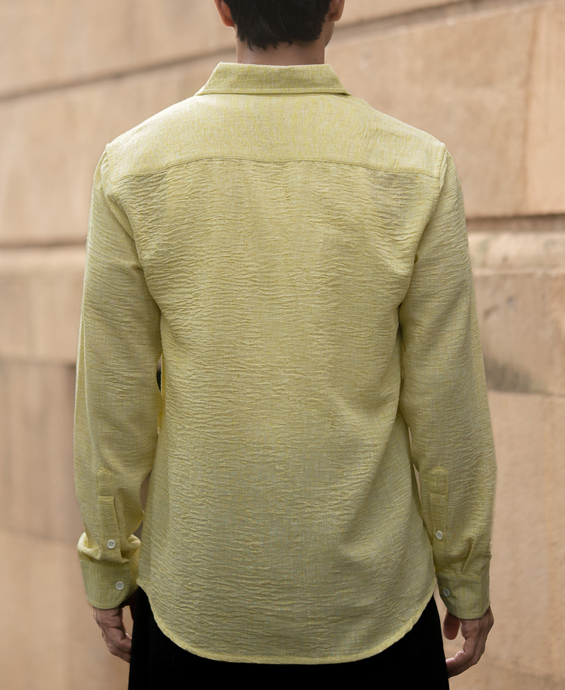 Pale Yellow Lightweight Structured Shirt