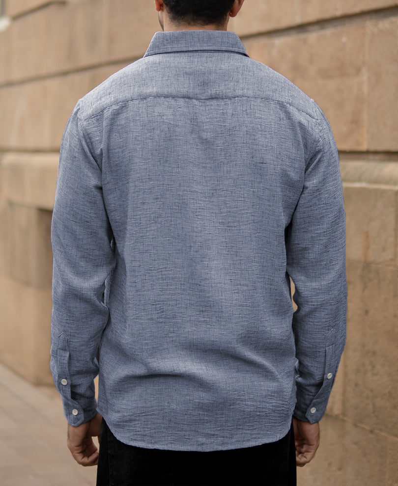 Blue Lightweight Structured Shirt