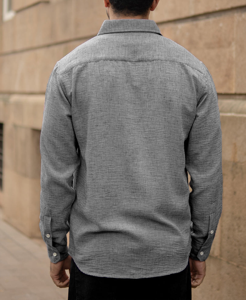 Grey Lightweight Structured Shirt