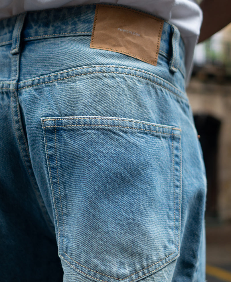 Blue Baggy Ripped Jeans