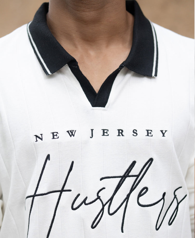 Off-White Embroidered Hustler Knit T-Shirt