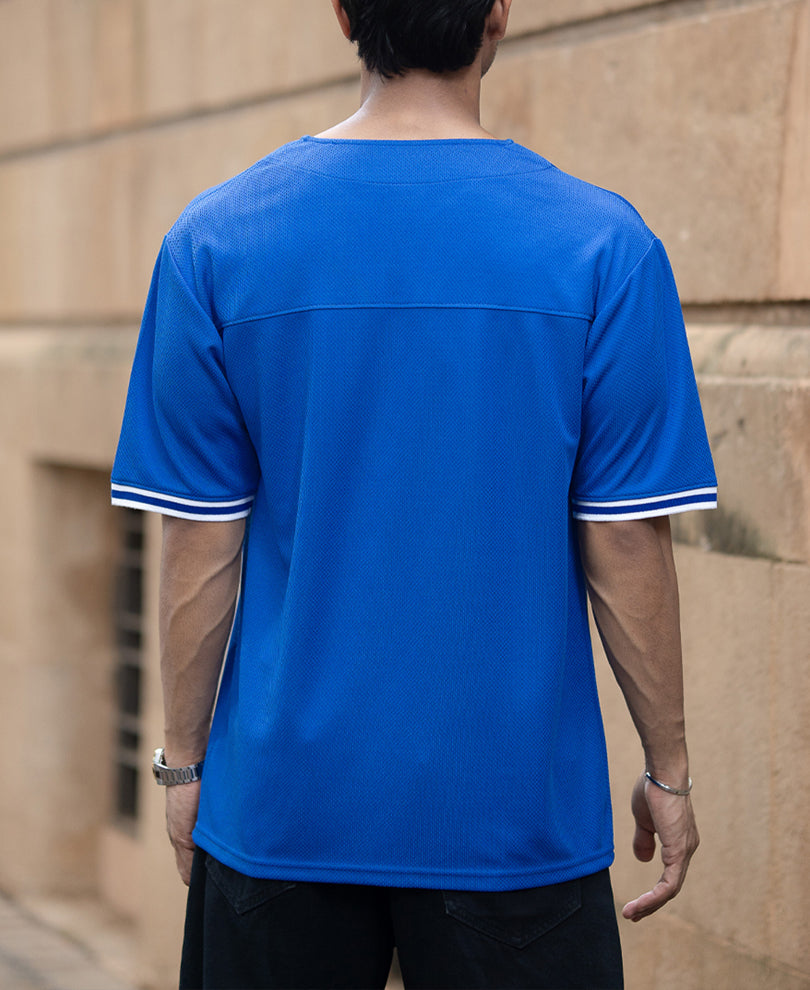 Royal Mesh Texture Printed T-Shirt