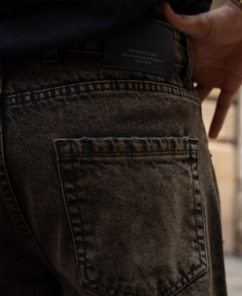 Tinted Black Distress Jeans