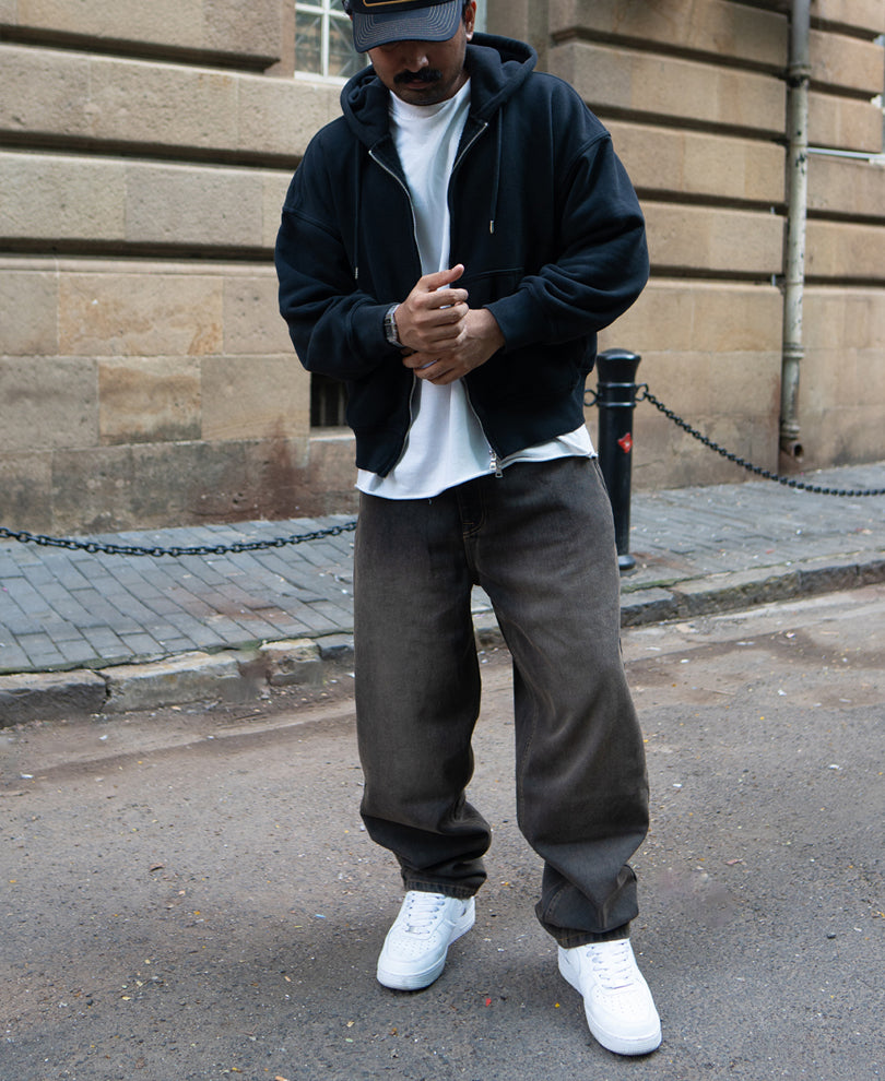 Charcoal Tinted Baggy Jeans